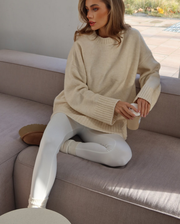 109 Светр в’язаний з акцентним коміром